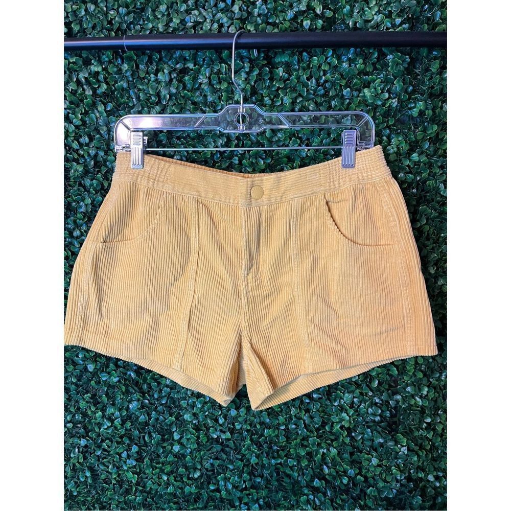 Faherty Yellow Pull On Corduory Shorts Size Medium